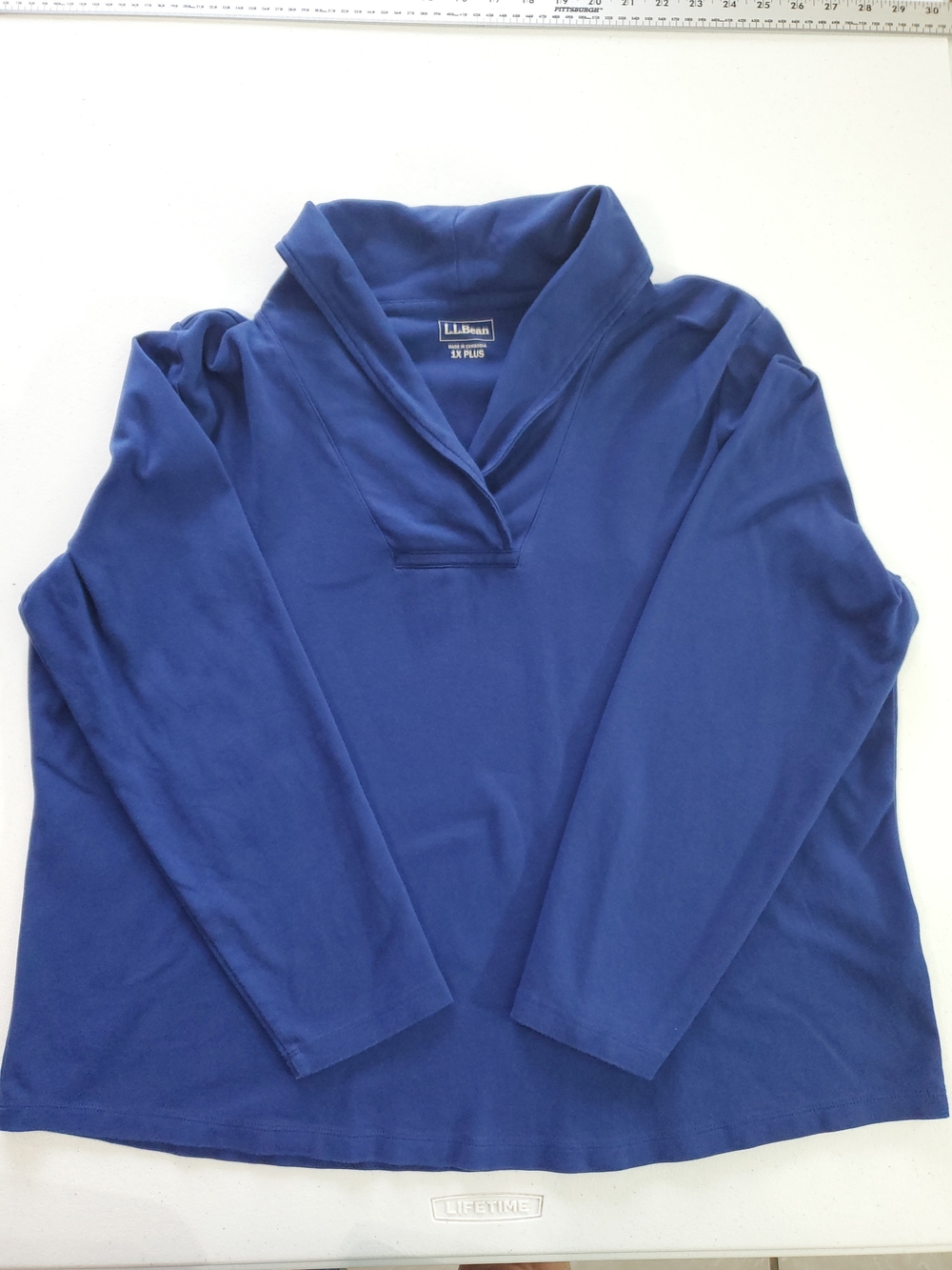 L.L. Bean Women's Cowl-Neck Long-Sleeve Sweater in Royal Blue